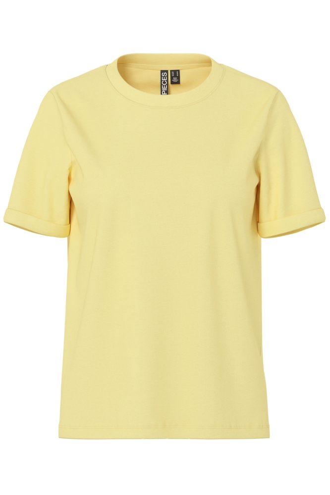 PCRIA SS FOLD UP SOLID TEE JRS NOOS 17086970 PALE BANANA
